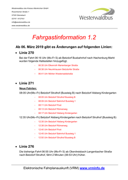 Fahrgastinformation 1.2