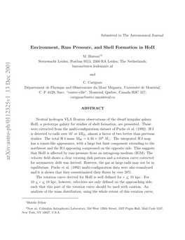 Environment, Ram Pressure, and Shell Formation in Hoii