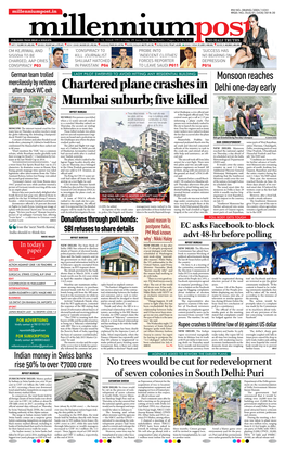 Five Killed MPOST BUREAU »»Those Killed Include »»The Crash Site Was Tal in Ghatkopar, a Civic Official Said