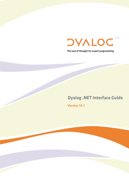 Dyalog .NET Interface Guide