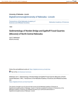 Sedimentology of Norden Bridge and Egelhoff Fossil Quarries (Miocene) of North-Central Nebraska