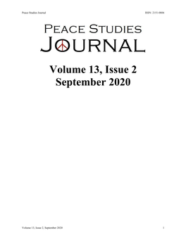 Volume 13, Issue 2 September 2020
