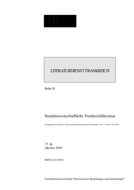 Literaturdienst Frankreich