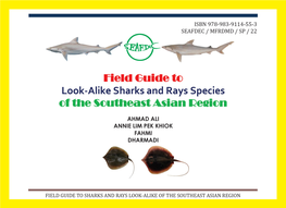 Field Guide to Look Alike Sharks and Rays Species of the Southeast Asian Region MFRDMD SP 22.Pdf