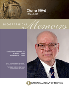 Charles Kittel 1916–2019