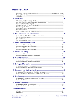 Table of Contents