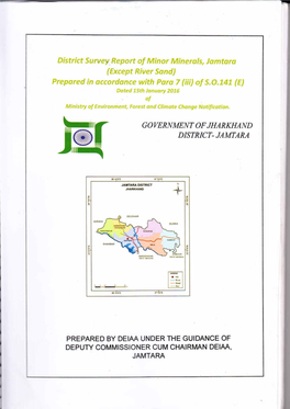 District Survey Report of Minor Minerols, Tamtaro (Except River