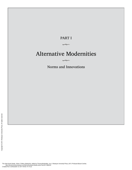 Alternative Modernities