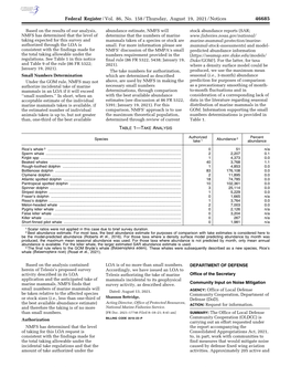 Federal Register/Vol. 86, No. 158/Thursday, August 19, 2021