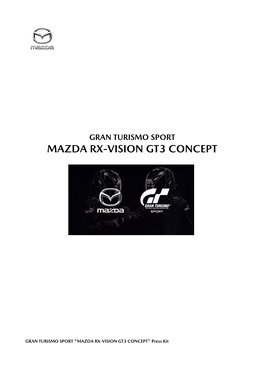 Mazda Rx-Vision Gt3 Concept