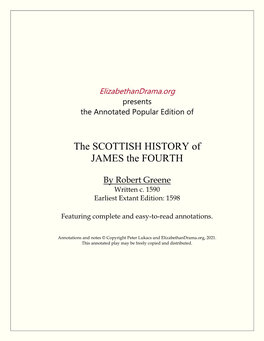 The SCOTTISH HISTORY of JAMES the FOURTH