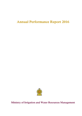 Annual Performance Report 2016