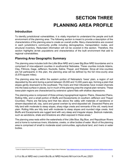 SECTION THREE PLANNING AREA PROFILE Introduction