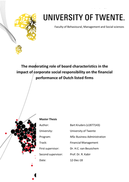 The Moderating Role of Board Characteristics in the Impact of Corporate Social Responsibility on the Financial Performance of Dutch Listed Firms