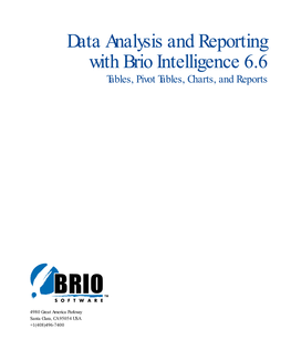 Data Analysis and Reporting with Brioquery