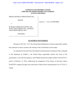 Case 1:16-Cv-00026-JRH-BKE Document 33 Filed 03/09/16 Page 1 of 2