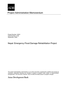 Emergency Flood Damage Rehabilitation Project