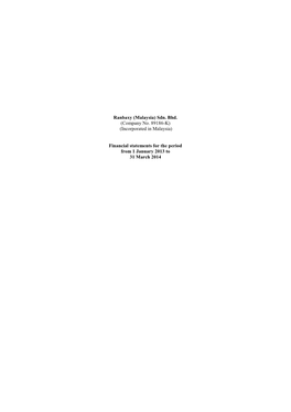 1. Ranbaxy Malaysia Sdn. Bhd., Malaysia