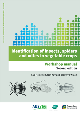 Identification of Insects, Spiders and Mites in Vegetable Crops Sue Heisswolf, Iain Kay and Walsh Bronwyn Workshop Manual Second Edition PR10–5258