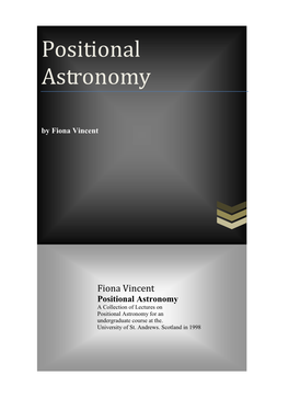 Positional Astronomy