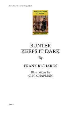 Bunter Keeps It Dark