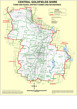 Central Goldfields Shire Town and Rural District Names and Boundaries B E N D Ig O