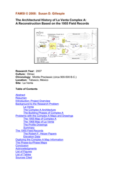 The Architectural History of La Venta Complex A: a Reconstruction Based on the 1955 Field Records