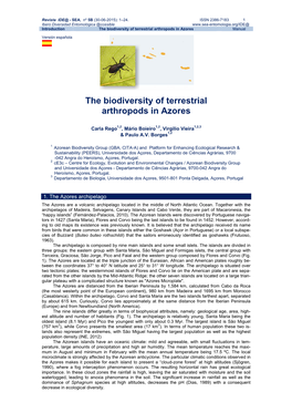 The Biodiversity of Terrestrial Arthropods in Azores Manual Versión Española