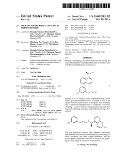 (12) United States Patent (10) Patent No.: US 9,469,593 B2 Xu Et Al