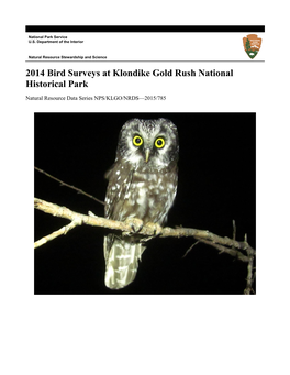 2014 Bird Surveys at Klondike Gold Rush National Historical Park