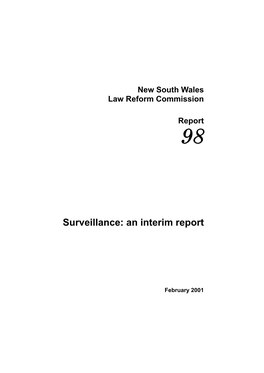 Surveillance: an Interim Report