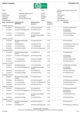 Dfbnet - Spielplan 12.08.2020 15:47