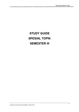 Study Guide Spesial Topik Semester Iii