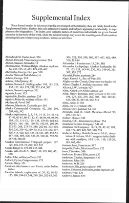 Supplemental Index