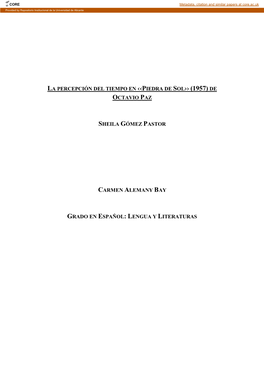 Piedra De Sol›› (1957) De Octavio Paz