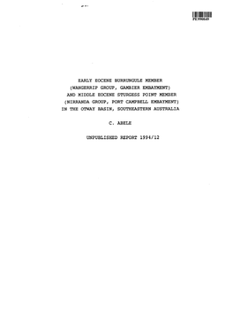 And Middle Miocene Sturgess Point Member (Nirranda Group, Po