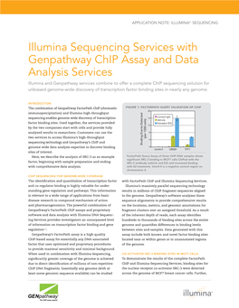 Illumina Sequencing Services with Genpathway Chip Assay and Data