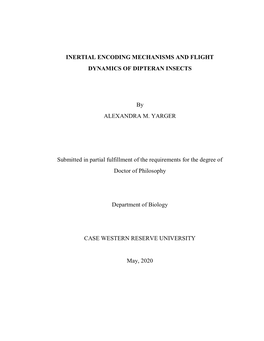 Inertial Encoding Mechanisms and Flight Dynamics of Dipteran Insects