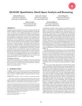 QUASAR: Quantitative Attack Space Analysis and Reasoning