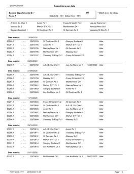 Calendriers Par Date