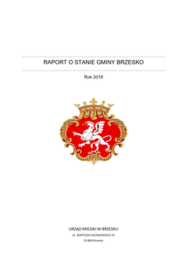 Raport O Stanie Gminy Brzesko