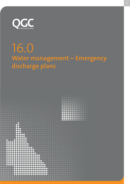 Water Management – Emergency Discharge Plans 276