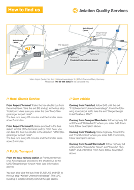 Download Route Description to Main Airport