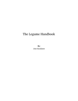 The Legume Handbook