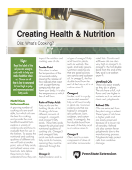 Creating Health & Nutrition