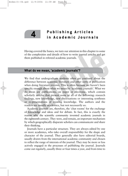 4 Publishing Articles in Academic Journals