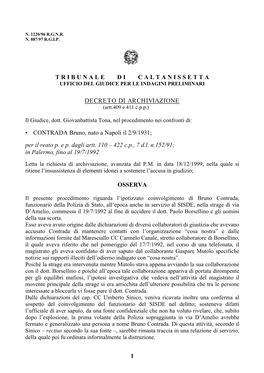 Processo Contrada O Quando Venni Interrogato Al Dibattimento Per La Strage Di Via D’Amelio