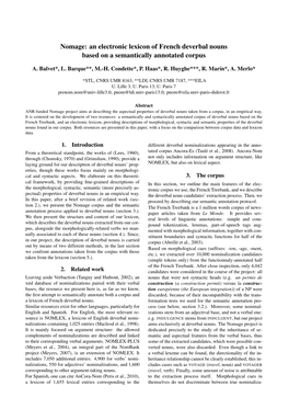 An Electronic Lexicon of French Deverbal Nouns Based on a Semantically Annotated Corpus