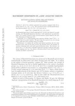 Arxiv:1702.06789V3 [Math.GR]