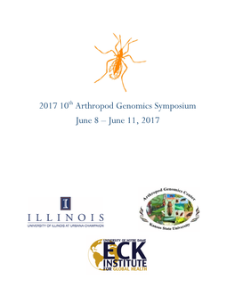 Arthropod Genomics Symposium June 8 – June 11, 2017